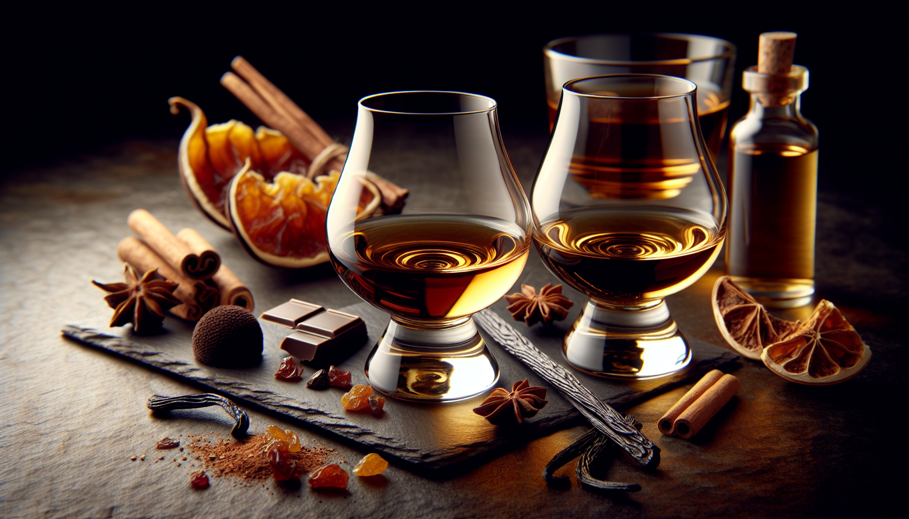 ブランデーとウイスキーの味わい比較テイスティング