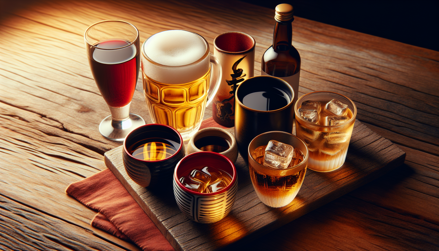 ウイスキー・ビール・日本酒・ワイン・焼酎の比較