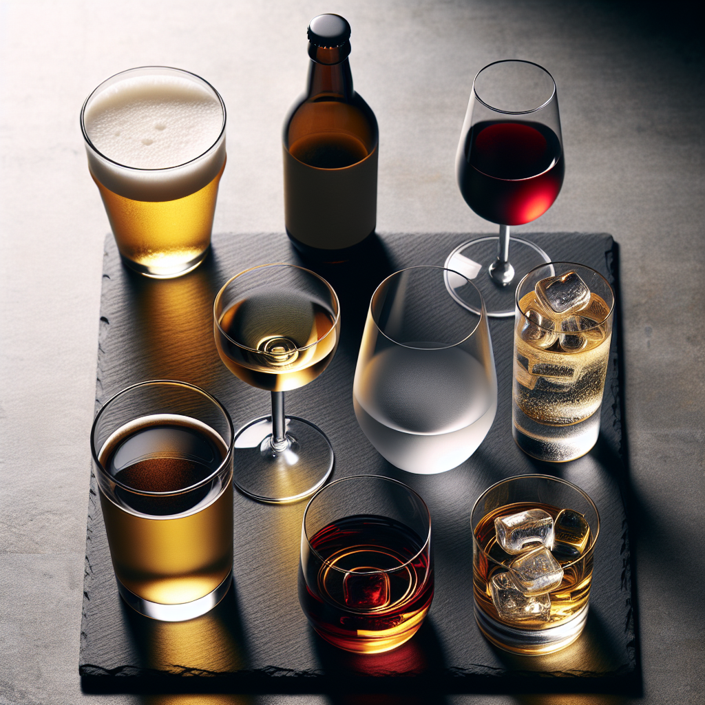 さまざまなお酒のグラスが並んだ比較イメージ