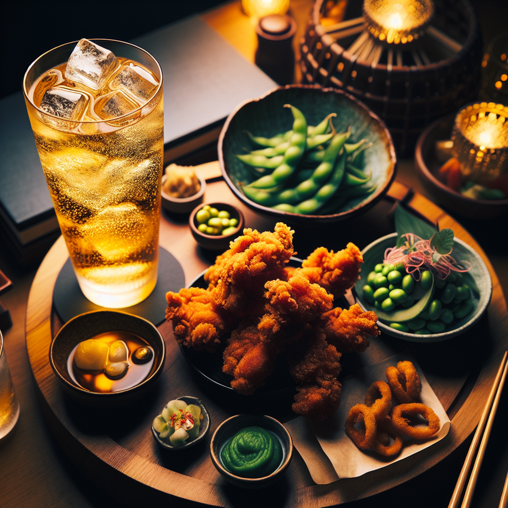 ハイボール おつまみ 唐揚げ 枝豆
