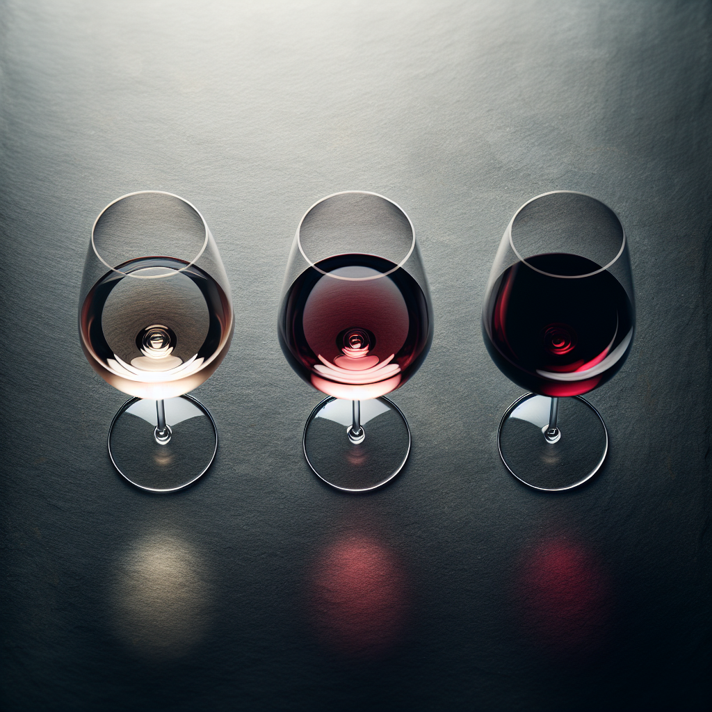 ライトボディ・ミディアムボディ・フルボディの3種類のワイングラス